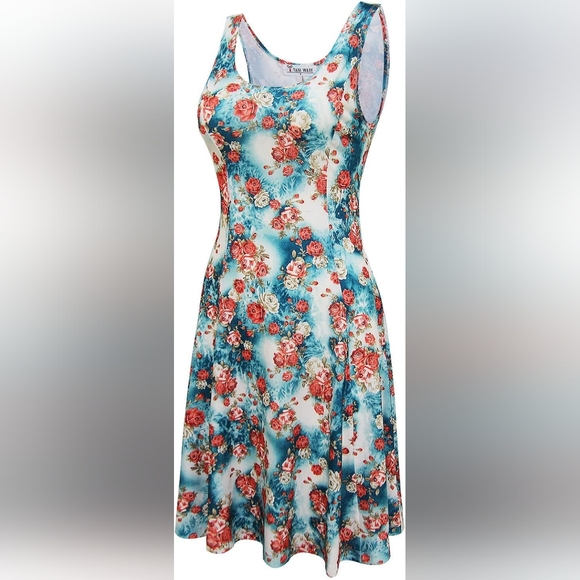 NWT Tam Ware Sleeveless Floral Fit and Flare Dress Small - Picture 2 of 9